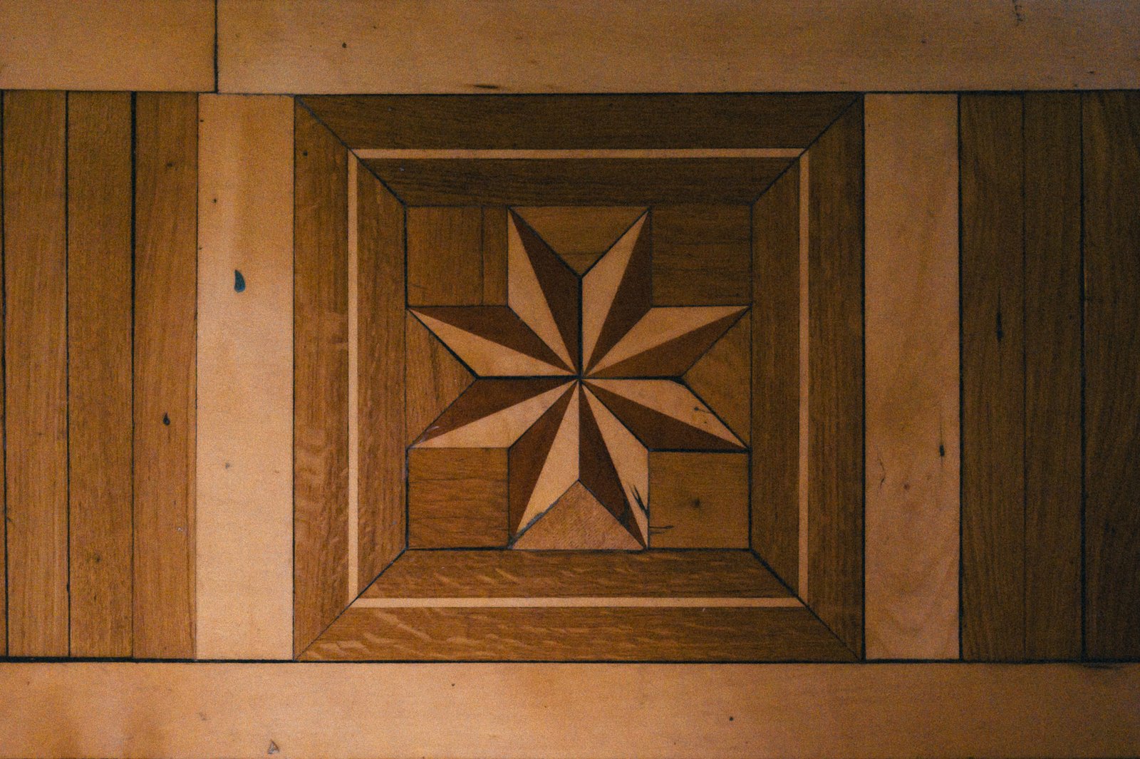 Custom wood medallion inlay sample